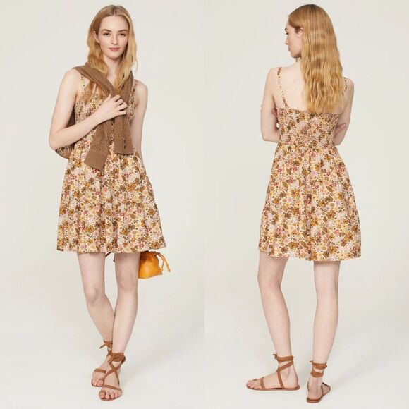 Madewell Dresses & Skirts - Madewell Floral Smocked Mini Dress XXL Cottagecore Fit & Flare